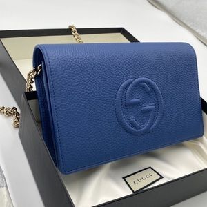 GUCCI Soho Wallet on Chain - Leather Cross Body Bag